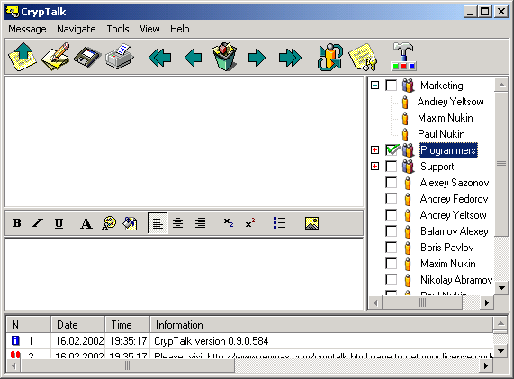 CrypTalk Screenshot
